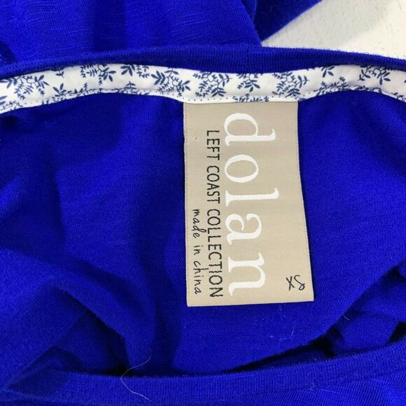 Anthropologie Dolan Left Coast Collection Peplum Tunic Women Size XS Blue Blouse - Picture 8 of 10